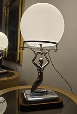 Gio Ponti lampada Art Decò originale anni '30 metallo e legno SUPER RARITÀ  Roma