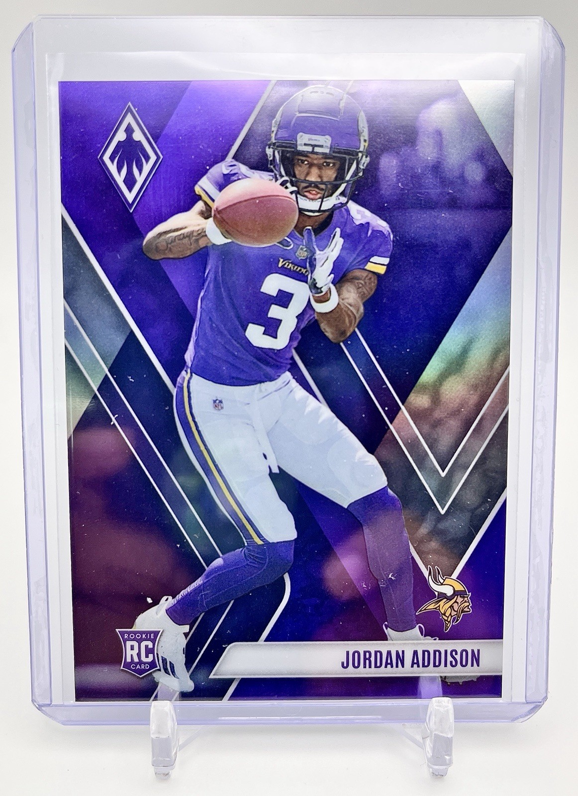 2023 Panini Phoenix Jordan Addison /125 Purple Seismic #109