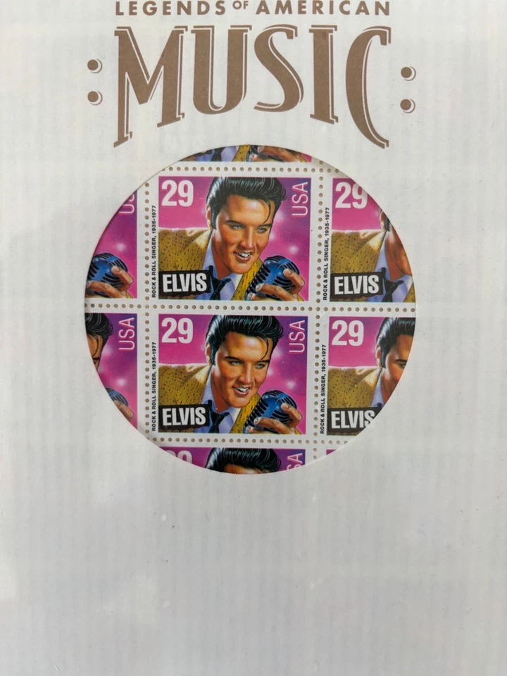 Elvis Presley 40 Stamp Sheet and Saver Sleeve Legends of American Music *Plus* - Image 4 of 4