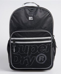 superdry black and white backpack