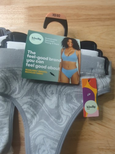 2 For $20 kindly yours Women’s Sustainable Seamless Thong Underwear XS (0/2) - Picture 3 of 10