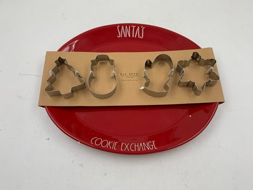 Rae Dunn 13in Ceramic Oval Santa's Cookie Exchange Serving Platter AA01B61002 - Picture 8 of 10