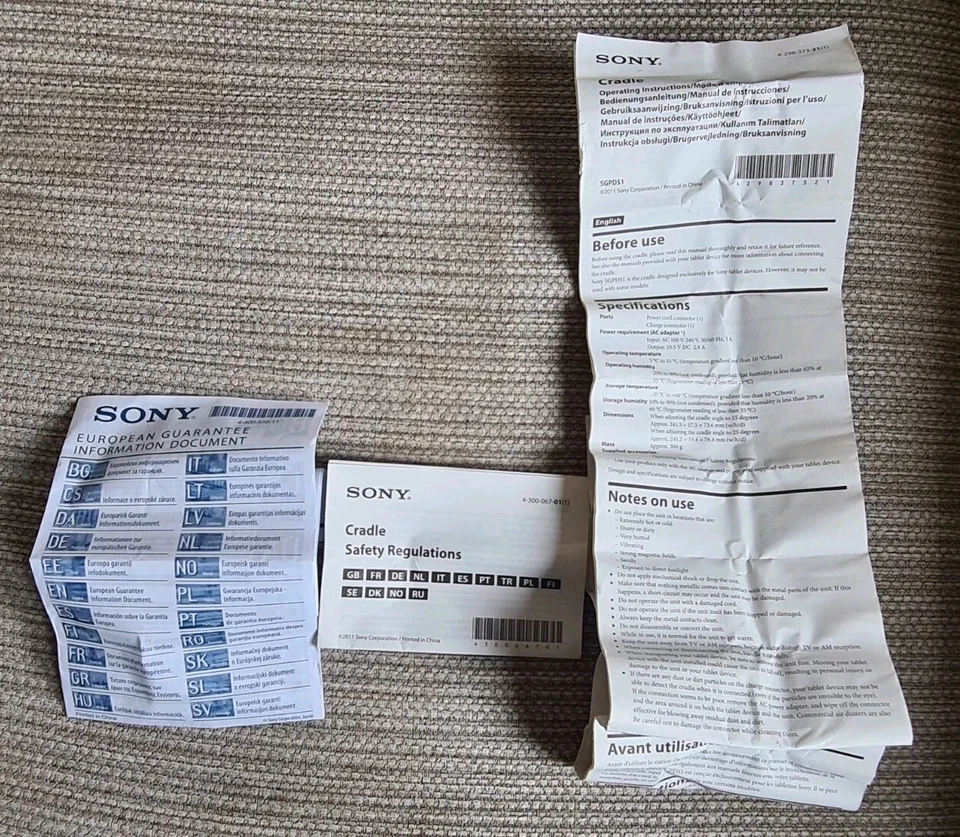 Sony SGPDS1 Tablet Cradle Stand Docking Station (No Power Cable) - Image 3 of 4