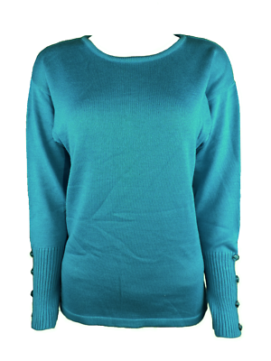 Capuccino Damen Pullover Langarm Türkis 38