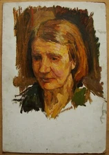 Ukrainian Soviet USSR Oil Painting Impressionism realism female portrait woman