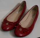 Authentic L.K. Bennett red patent leather ballet flat shoes London size 37 — photo 2