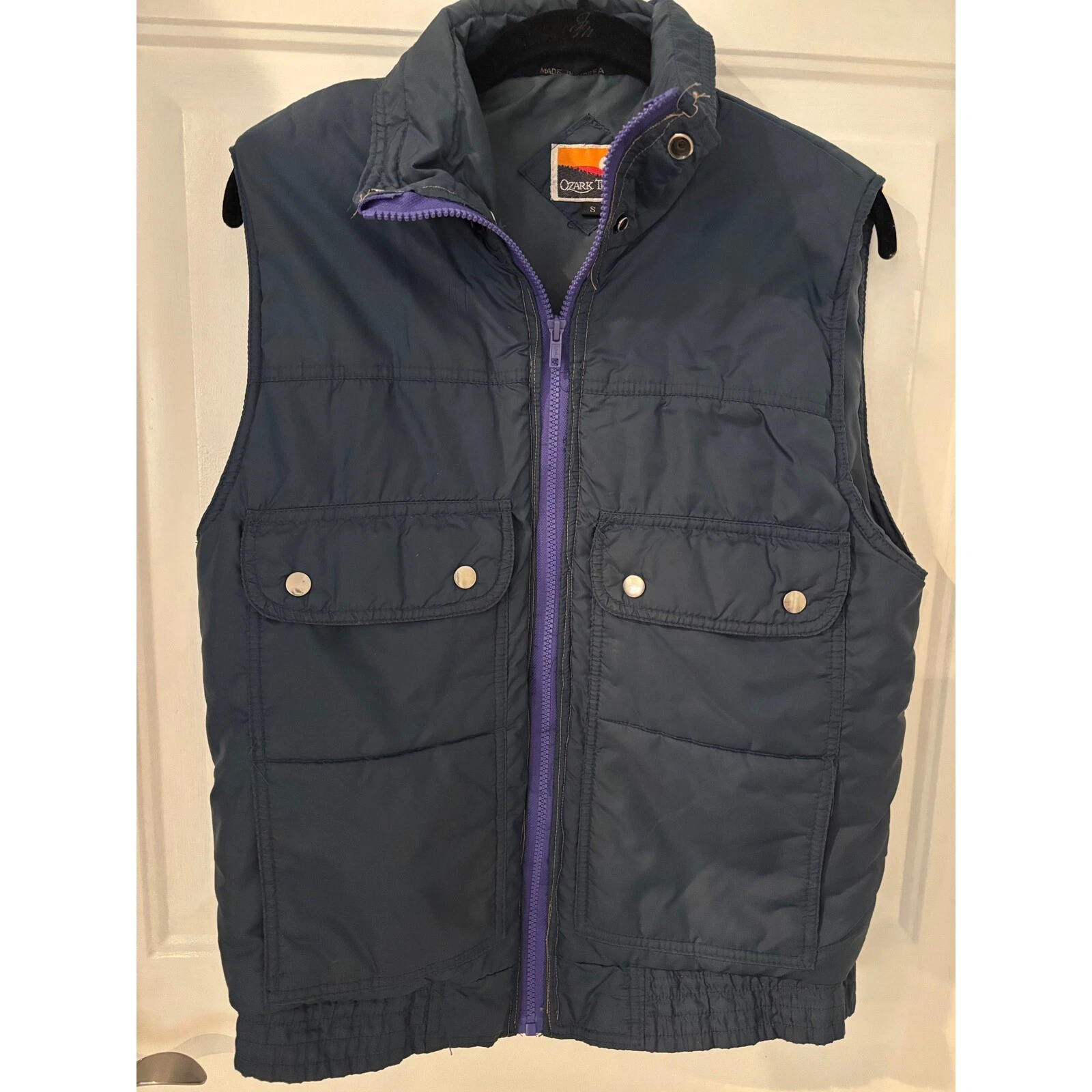 Vintage Ozark Trail Vest Quilted Insulated Full Zip Gorpcore Blue S