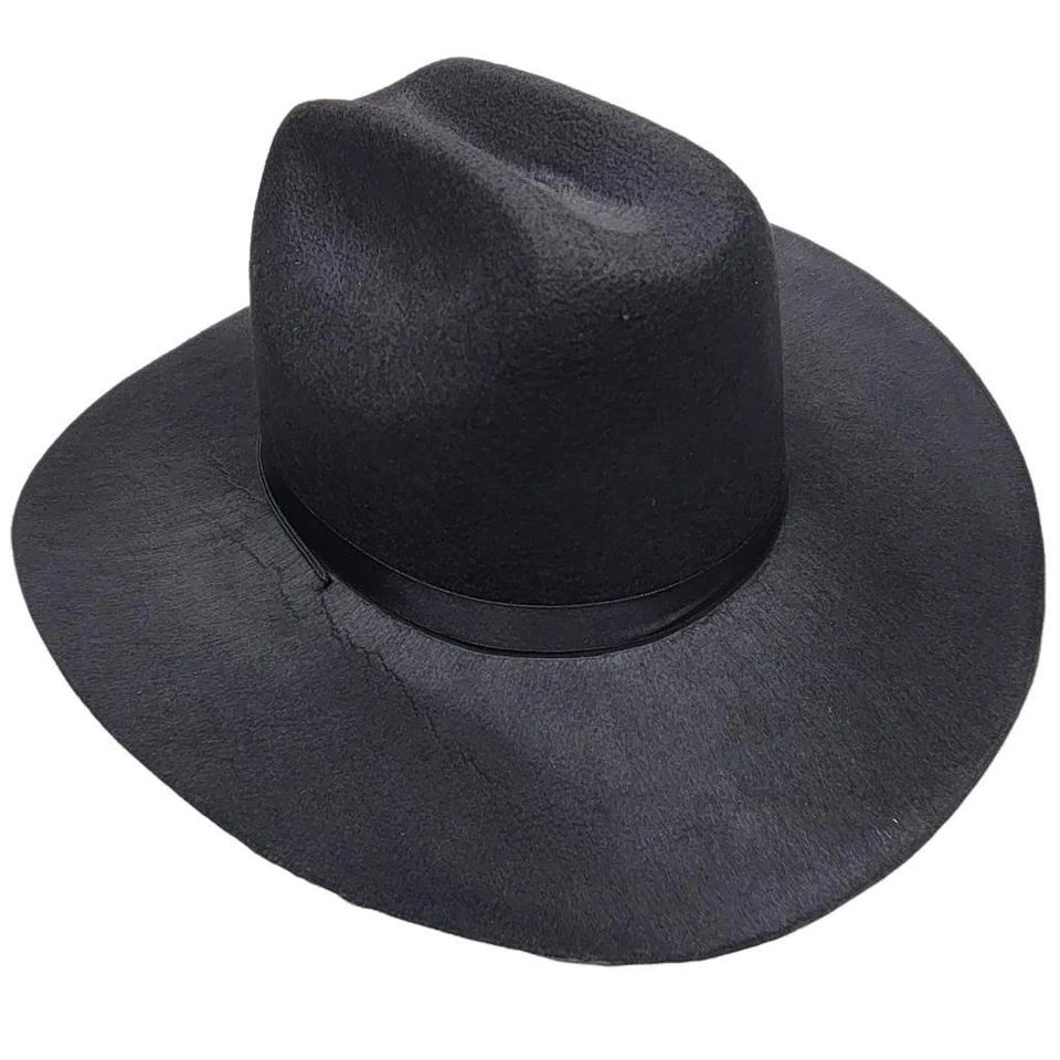 Sombrero de Vaquero Negro Correa para la Barbilla Vaquera Sheriff Adjunto Desperado Disfraz H4571 Foto 2 de 4