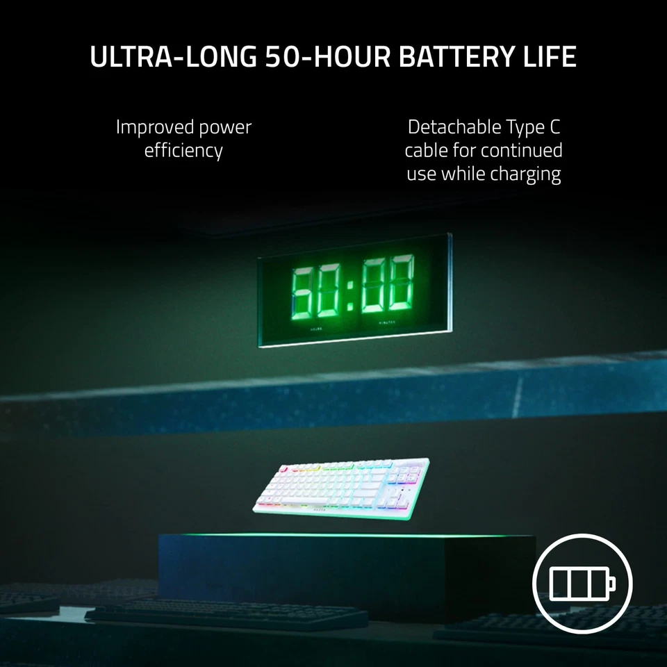 Razer DeathStalker V2 Pro TKL Wireless Gaming Keyboard - Image 2 of 4