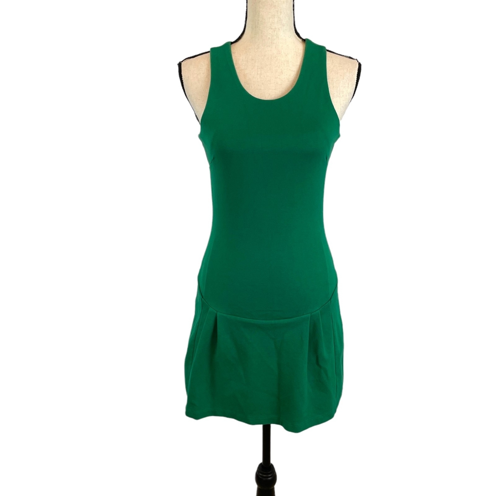 ZARA BASIC EVENING COLLECTION GREEN SLEEVELESS MI… - image 1