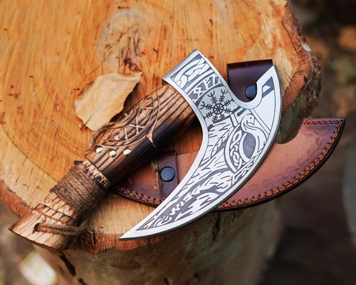 H&A Crafts® Viking Pizza Axe With Leather Sheath Nigeria | Ubuy