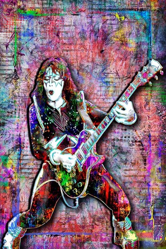 KISS ACE FREHLEY 18x24in Poster, KISS Guitarist Tribute Art Free Shipping US - Picture 10 of 10