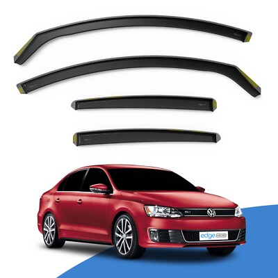VW Jetta MK6 2011-2018 4 Door Saloon Wind Deflectors 4pc Edgevisors Tinted