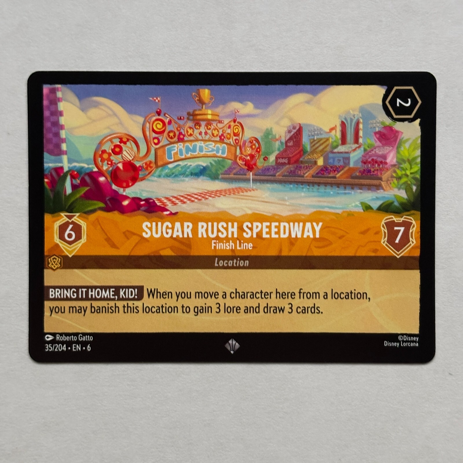 Sugar Rush Speedway 35/204 Disney Lorcana Azurite Sea Regular Super Rare Card NM