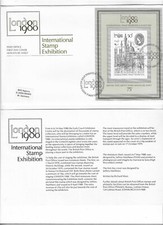 neu: GB FDC Int. Briefmarkenausstellung London 1980 mit Erläuterungstext