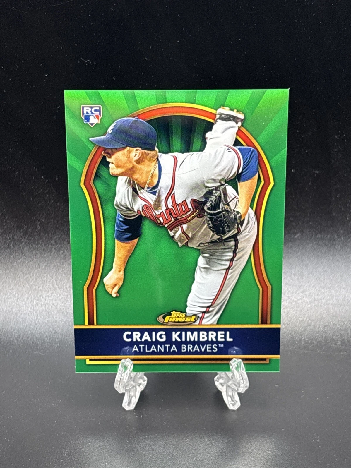 2011 Topps Finest Craig Kimbrel #85 Green Refractor Rookie Card #’D 104/199 RC