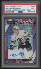 2023-24 O-Pee-Chee Platinum Matthew Poitras RC Red Prism Auto /30 #RPO PSA 9