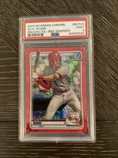 2020 Bowman Chrome Alec Bohm Prospects - Red Shimmer #BCP29 PSA Mint 9 RC 5/5