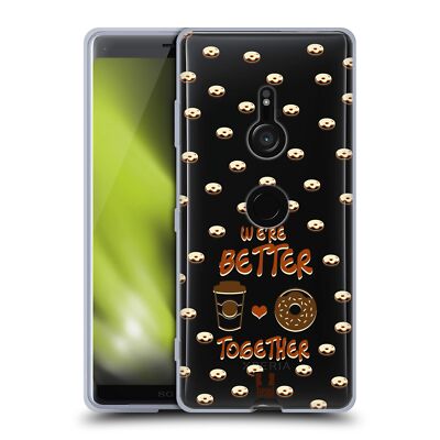 HEAD CASE DESIGNS COFFEE AND DONUTS SOFT GEL CASE FOR SONY PHONES 1