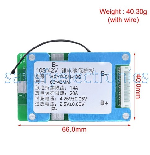 10S 15A 42V BMS Polymerzelle 18650 Lithium Batterieschutzplatine mit Balance - Bild 2 von 5