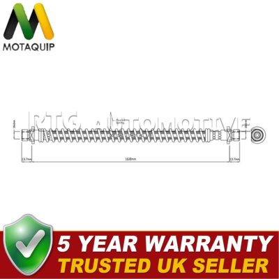 Motaquip Front Centre Brake Hose Fits Land Rover Discovery 2.5 TD5 3.9