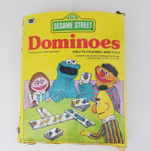 Sesame Street Dominoes Game Jim Henson's Muppets Vintage Whitman 1980 Complete - Picture 1 of 18