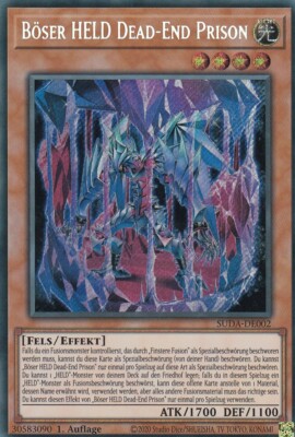 Böser HELD Dead-End Prison SUDA-DE002 Secret Rare Supreme Darkness Yugioh