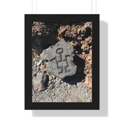 Hawaii Petroglyphs 2 - Framed Vertical Poster - Picture 2 of 37