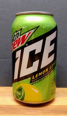 RARE ⚡Mountain Dew ICE⚡ Full 12oz Can Unopened Lemon Lime