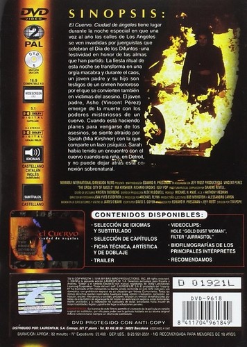 El cuervo dvd nuevo precintado - Imagen 2 de 2