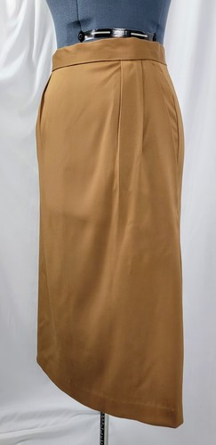 Vintage Handmade Pencil Skirt in Tan w Pleating & Pockets Size XS? - Picture 7 of 16