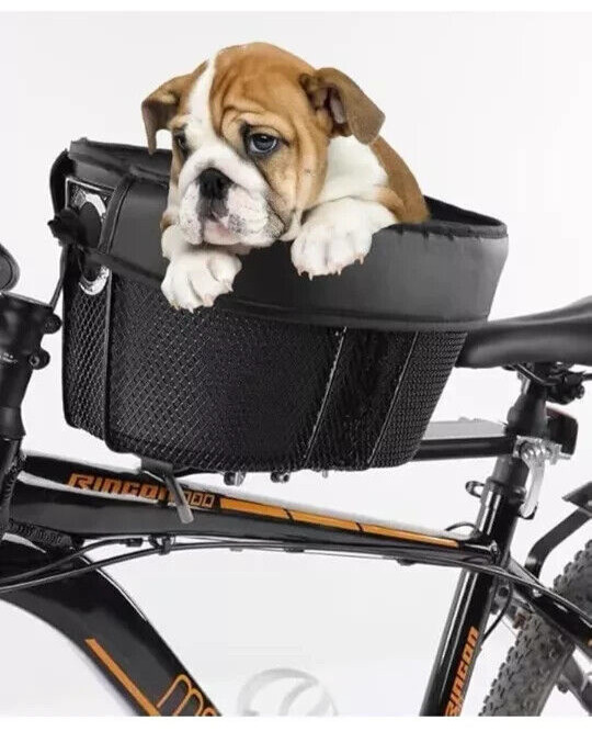Animal Bike Basket-soft-sided W/ Safety Straps Up To 16lbs B