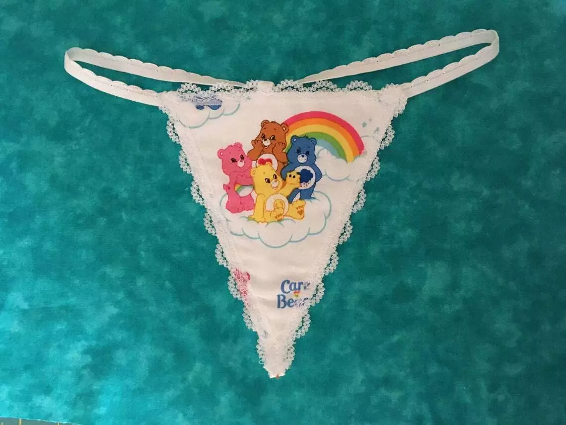 Womens CARE BEARS Teddy String Thong Panty Ladies Underwear