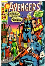 AVENGERS #92 1st NEAL ADAMS KREE-SKRULL WAR Cover! CAPTAIN MARVEL! VF- (7.5)