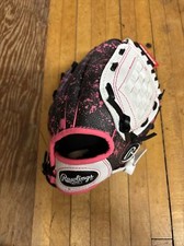 Rawlings youth BASEBALL TEE BALL GLOVE PINK 9 INCH pink glove