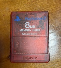 OEM Sony PlayStation 2 PS2 8MB Memory Card - Red - SCPH-10020 *TESTED*