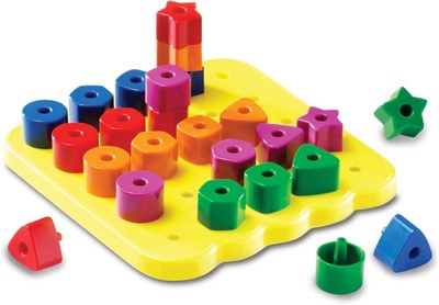 Learning Resources Stacking Shapes Pegboard, Toddler Stacking... 