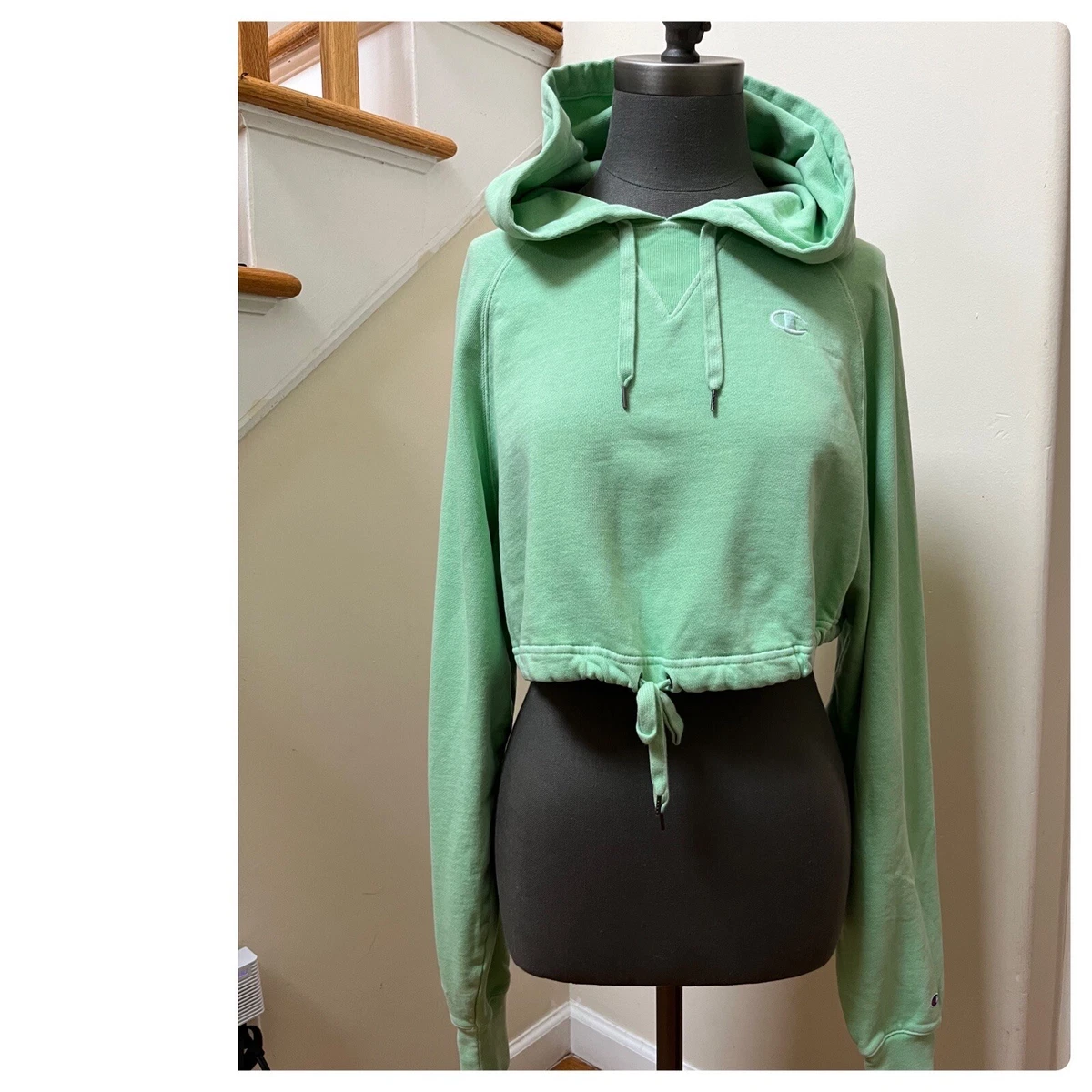 Champion Drawstring Hem Hoodie Crop Sweater Style WL7551 See Description |  eBay