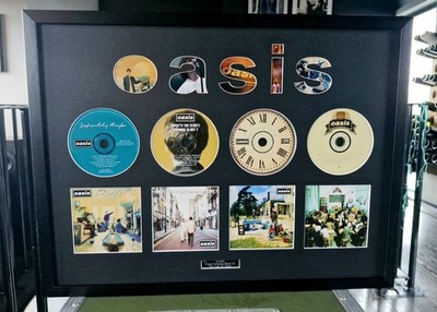Oasis Framed CDs Definitely Maybe-Whats The Story Morning Glory-Liam Gallagher