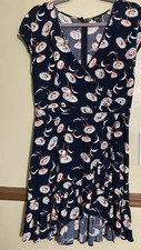 J.Crew Mercantile Floral Faux-Wrap Ruffle Hem Dress Size 8