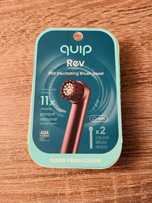 #ad #ad Quip 360 Oscillating Electric Soft Black 2 Toothbrush Compact Heads Refill $11.01