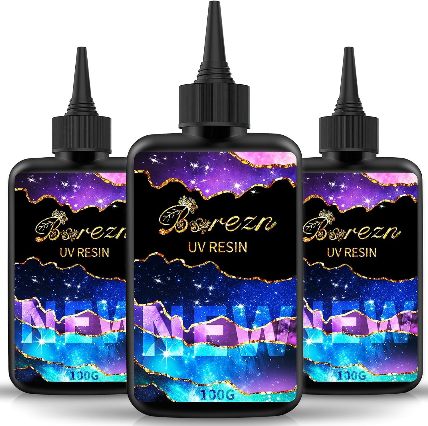 Bsrezn 300g UV Cure Hard Resin Crystal Clear Premixed for Jewelry Making