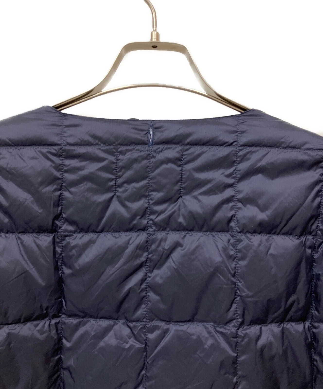 TAION Basic Crew Neck Button Inner Down Jacket Men's Size 3XL Navy Excellent - product detail image 5