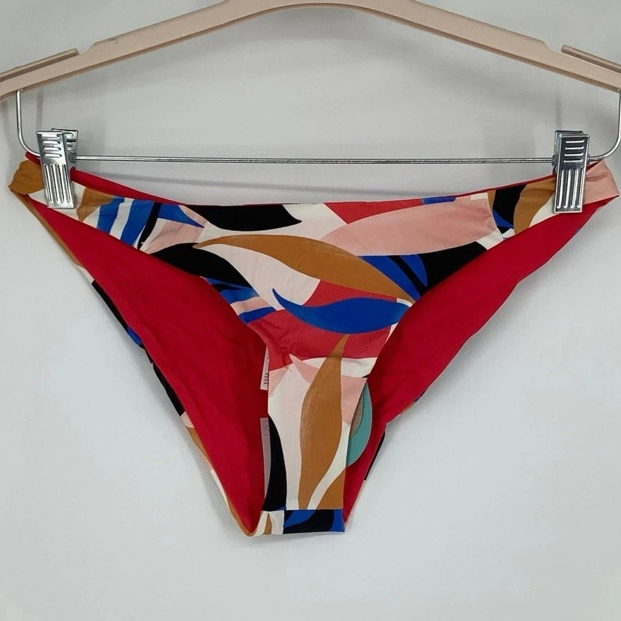 Traje de baño prAna Talla S Rosa Tropics Elina Natación Reversible Bikini Parte Inferior N7-1 Foto 3 de 4