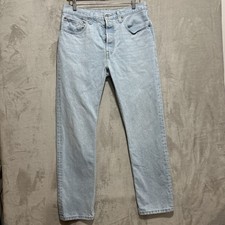Levi's Premium 501 Original Fit Mens Jeans Sz 30 Mid Rise Light Wash Button Fly