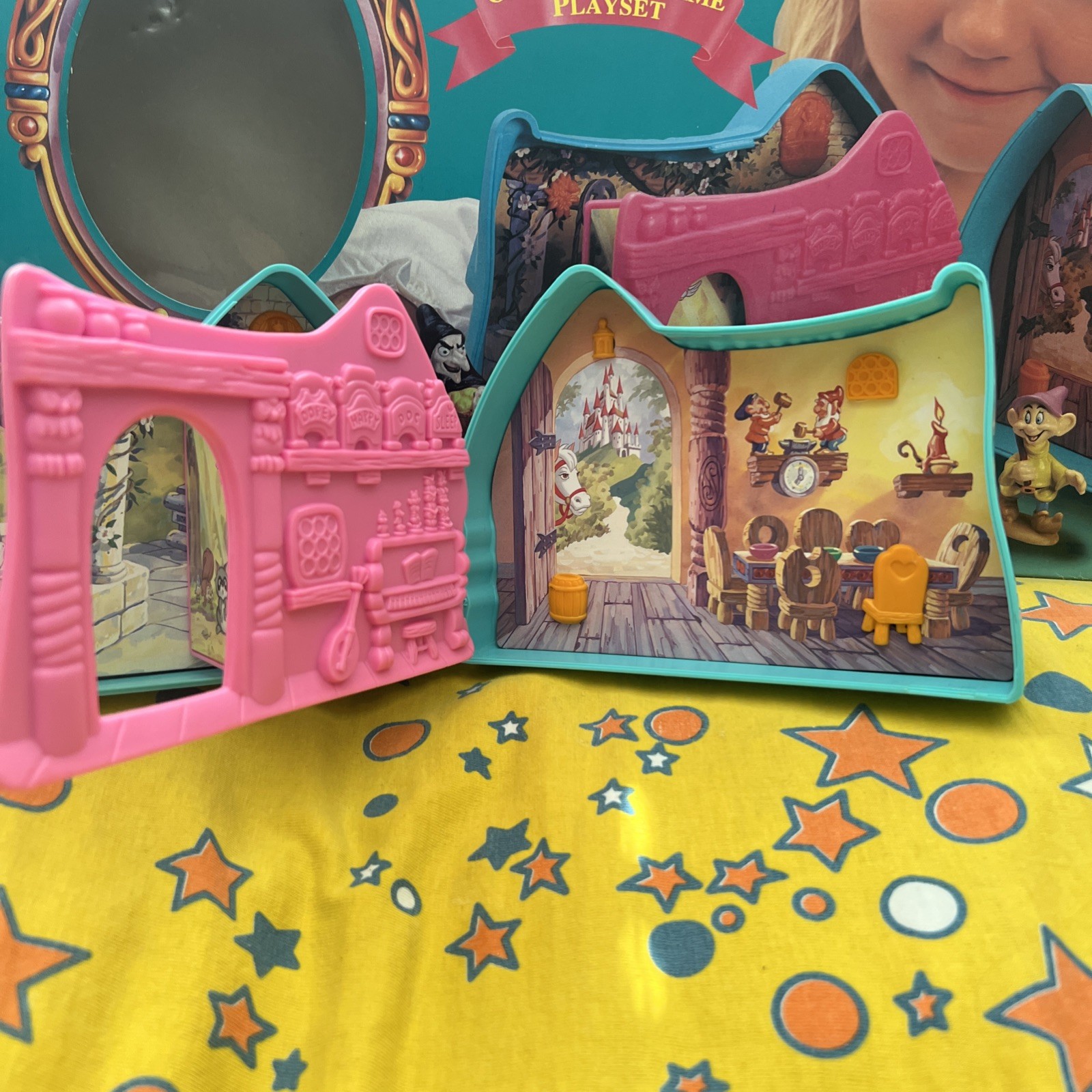 Vintage 1993 Mattel Disney Snow White Once Upon a Time Play Set In Box