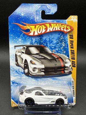 2010 Hot Wheels NEW MODELS 08 VIPER SRT10 ACR white black 22/44 very nice