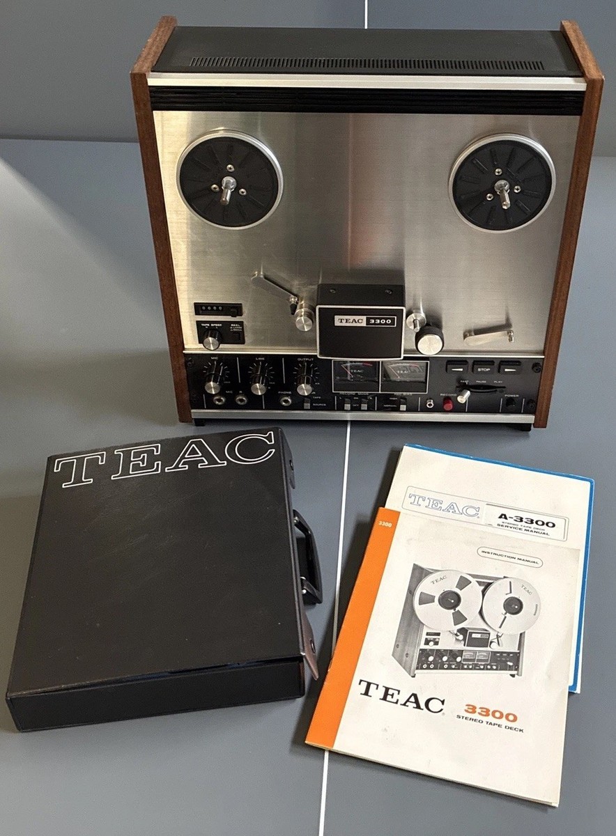 Vintage TEAC 3300 Stereo Deck Reel To Reel Powers On Manuals And