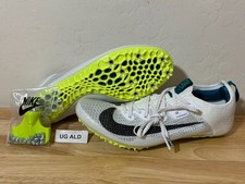 Nike Zoom Superfly Elite 2 Flyknit White/Green Track Spikes Men's 8 FZ9662-100