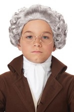 Child Colonial Peruke Wig Gray